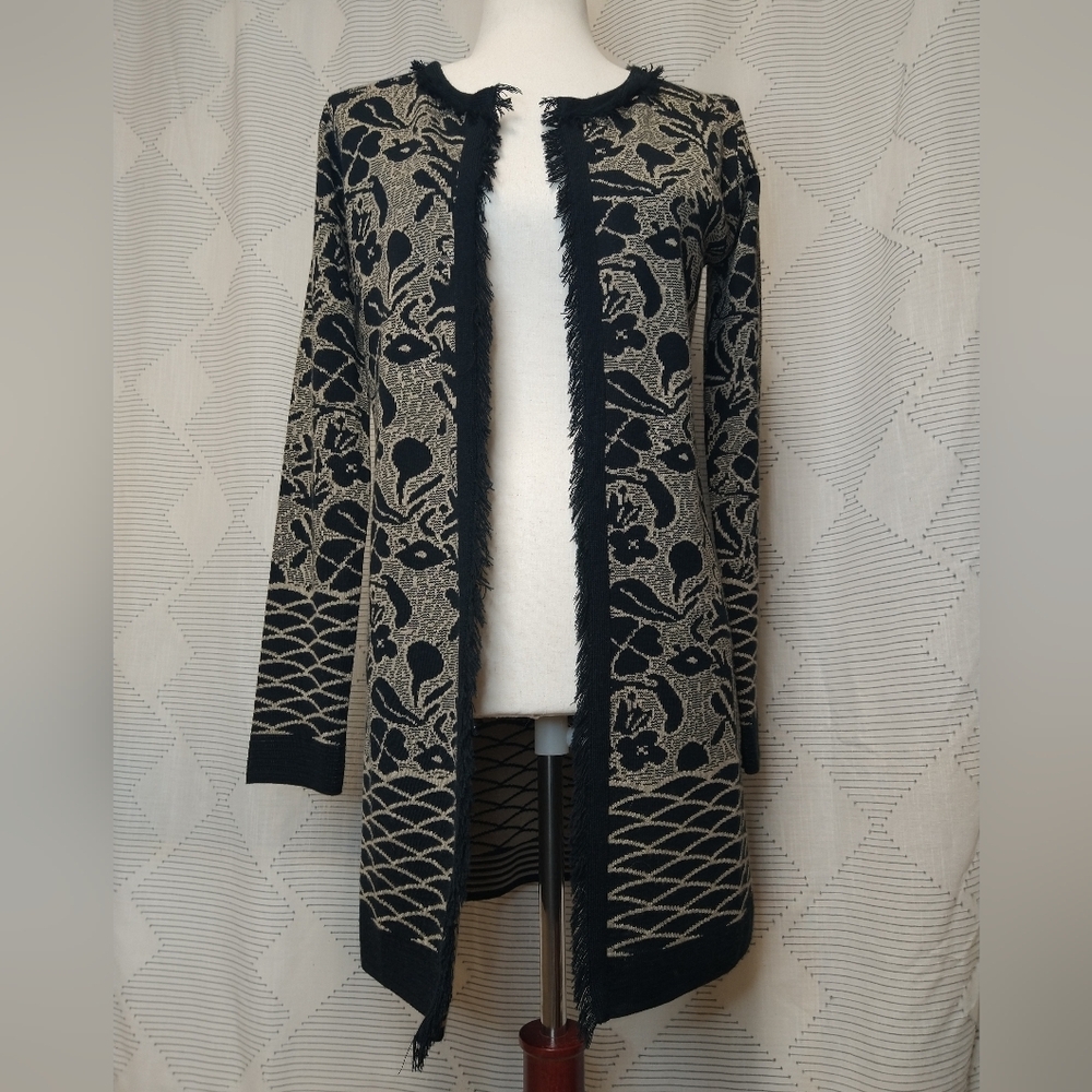 Gottardi Wool Blend Long Cardigan Made in Italy Size S